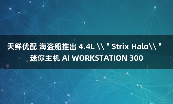 天鲜优配 海盗船推出 4.4L \＂Strix Halo\＂ 迷你主机 AI WORKSTATION 300