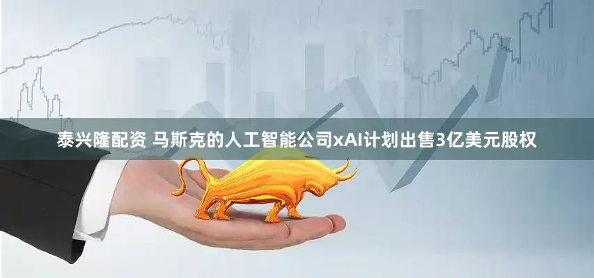泰兴隆配资 马斯克的人工智能公司xAI计划出售3亿美元股权