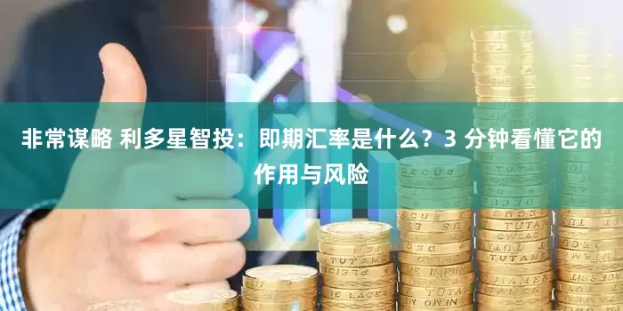 非常谋略 利多星智投：即期汇率是什么？3 分钟看懂它的作用与风险